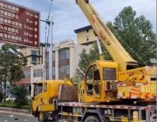 旅游指示标牌施工现场