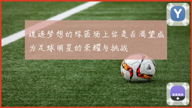 追逐梦想的绿茵场上你是否渴望成为足球明星的荣耀与挑战
